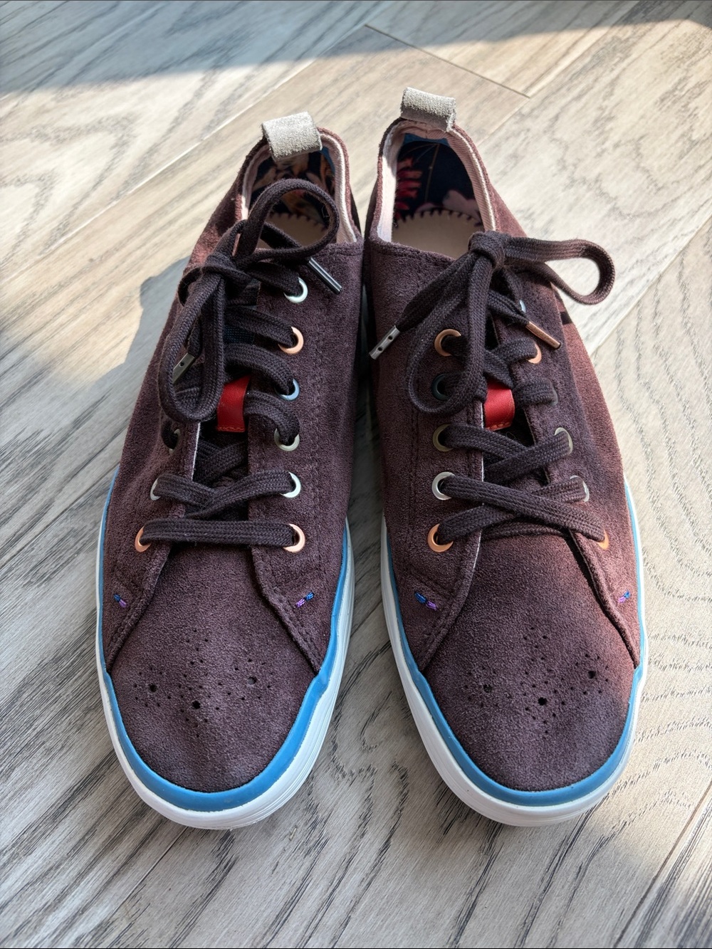 Paul Smith Jeans Lokai Brown Suede Lace-Up Sneakers